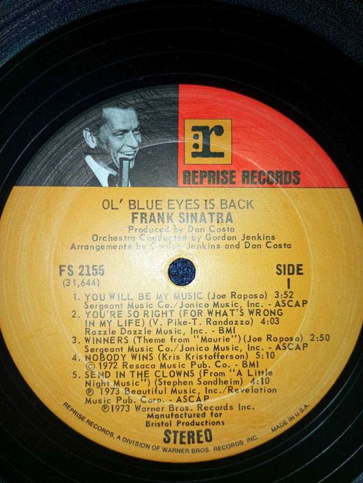 Винил Frank Sinatra - Ol' Blue Eyes Is Back (1973)