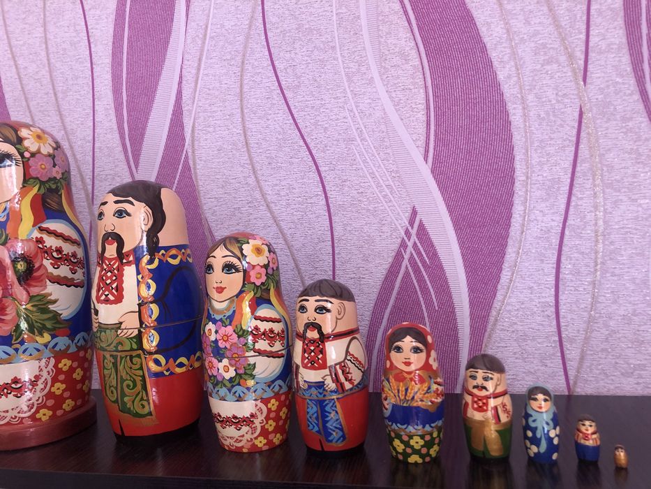 Матрешка 9 в 1 деревянные