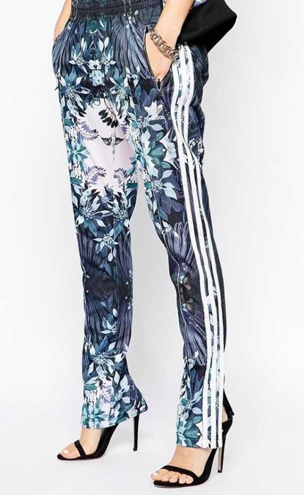 Adidas spodnie w kwiaty, rośliny, ogród Florera AB1988, 40 42