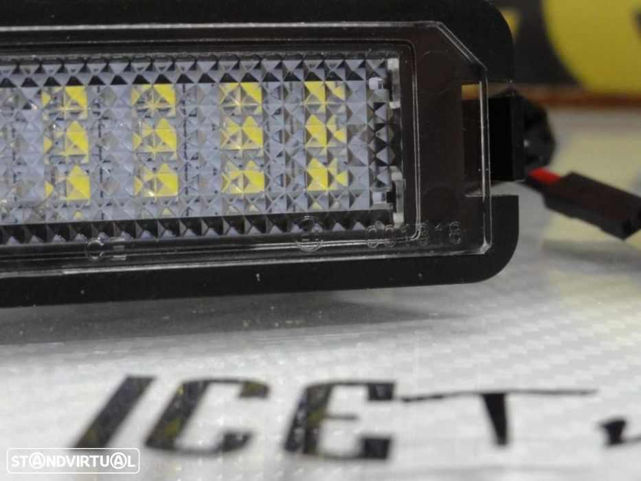 Suporte De Lampada De Matricula Com Led Branco Seat Altea, Altea XL, Exeo, Exeo ST, Ibiza 6J, Leon 1P, Bentley Continental Flying, GT, GT speed, GTC