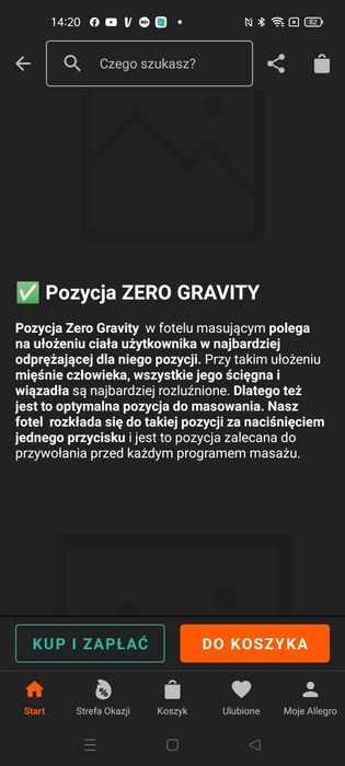 Fotel masujący /relaksujący