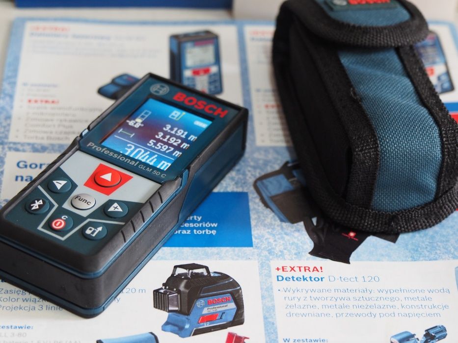 Dalmierz laserowy BOSCH GLM 50 C leica miarka miara+pokrowiec