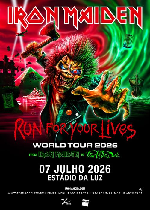 Bilhete show do Iron Maiden