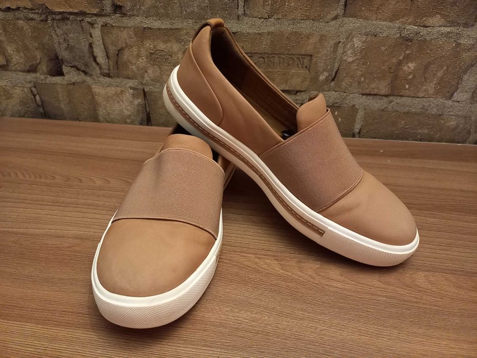 Мокасины слипоны кожаные женские Clarks unstructured р.37.