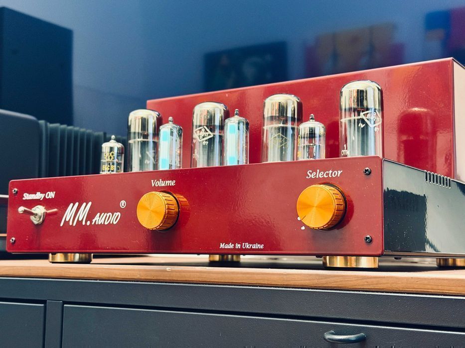 ‼️ Ламповый 6П3С-Е PP 2x22Вт papatube.audio роково-гитарный звук лампы NOS 1967 ℹ️ звукорежиссёр 30 лет стажа, красный