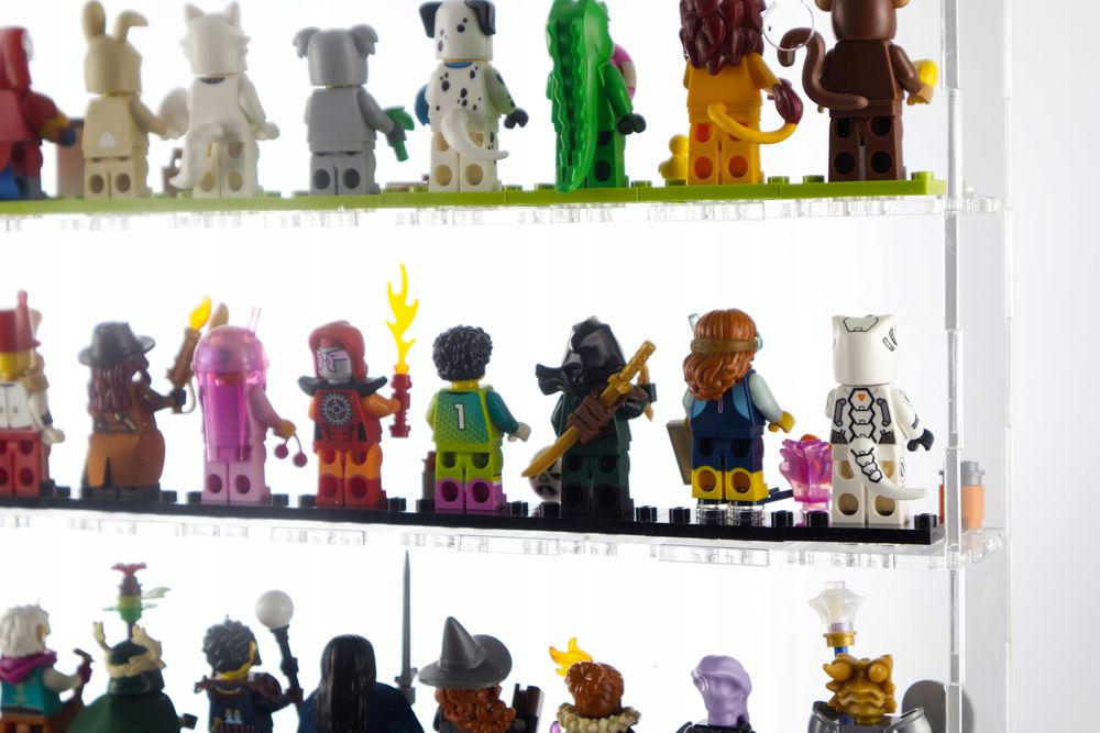 Duża Gablota Pojemnik Witryna Na 60 Lego Minifigurki Plus Ekstra Stud