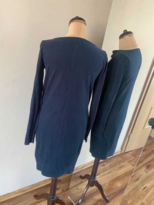 Tatuum granat sukienka dres s m 38 36 tunika material zima basic