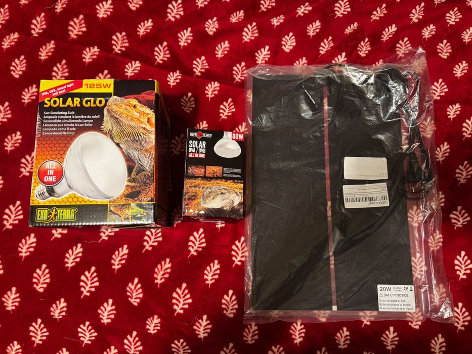 Pack 2 lâmpadas 2in1 UVB/UVA + Tapete aquecimento