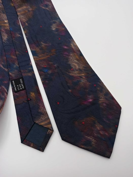Missoni ciemny jedwabny krawat abstrakcyjny mis05