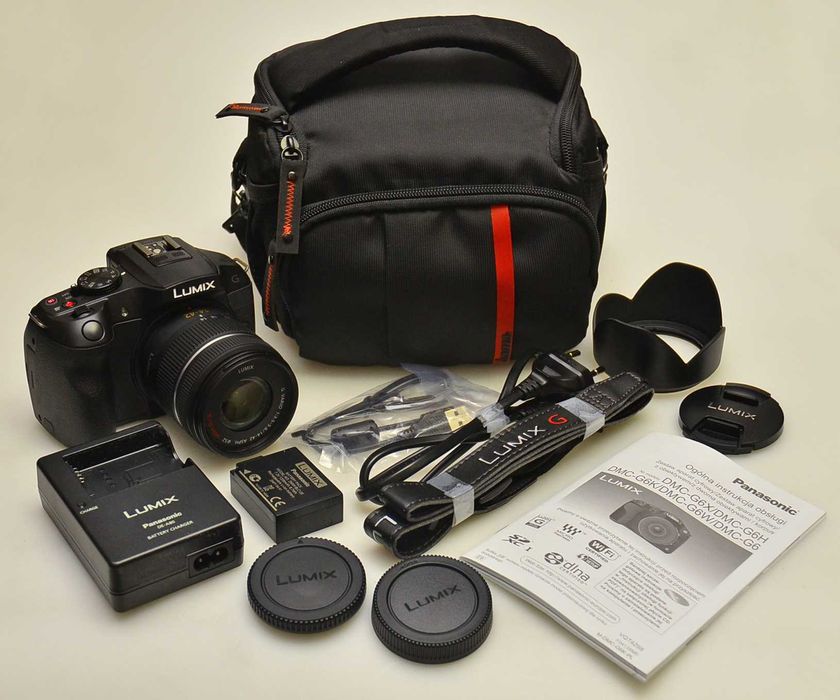 Aparat Panasonic Lumix DMC-G6 + obiektyw 14-42mm + torba Gwarancja!