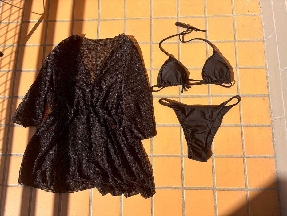 Conjunto de praia 3 peças novo