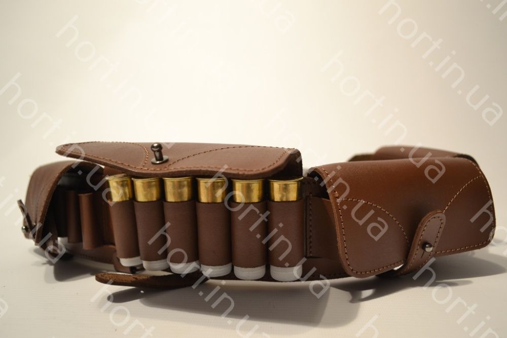 Патронташ Кожаный Закрытый Качественный Ручная Работа на 24 патрона