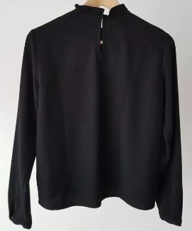ZARA WOMAN piękna bluzka czarna z koronką roz. S