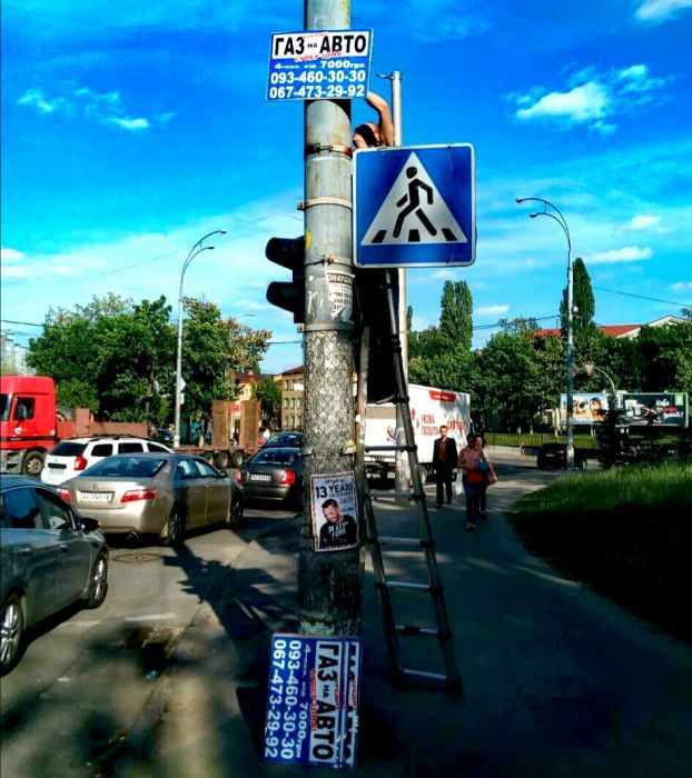 РЕКЛАМНЫЕ ТАБЛИЧКИ на столбах без посредников!Типография!Оптовая цена ...