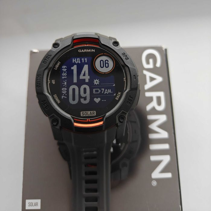 Годинник Garmin Instinct 3 50mm Solar Charcoal