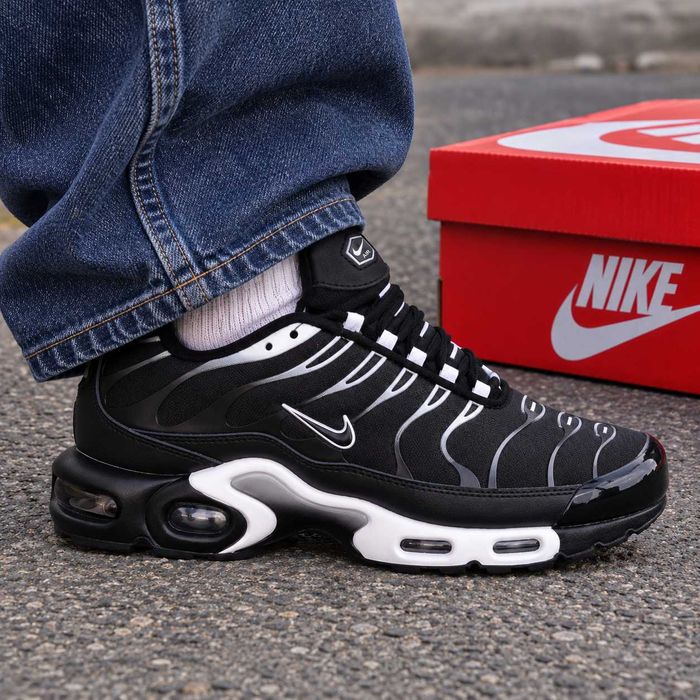 (2464) Термо Зимові Кросівки Nike Air Max TN чорний колір (37-46) найк найки В'єтнам