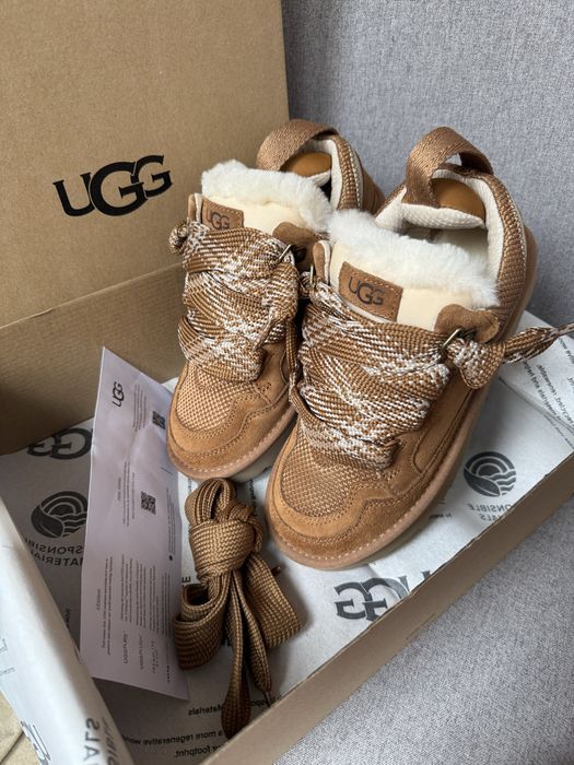 UGG Lowmel Sneaker Chestnut угг ловмел на овчині уггі ловмели рижі