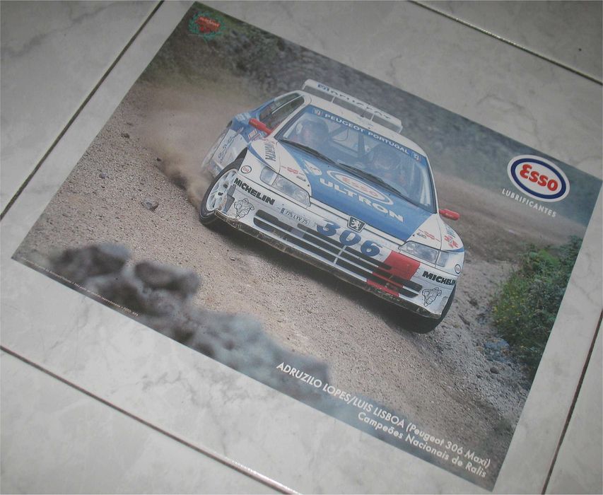 Poster - Peugeot 306 Maxi - Campeão Nacional 1997 - Adruzilo Lopes