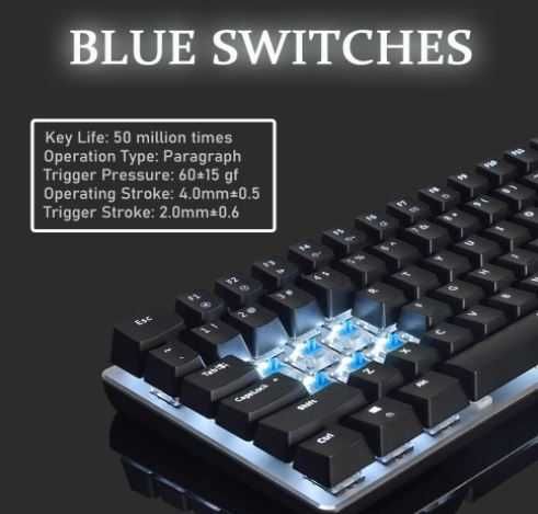 FELiCON Przewodowa Klawiatura AK33 Gamingowa Mechaniczna