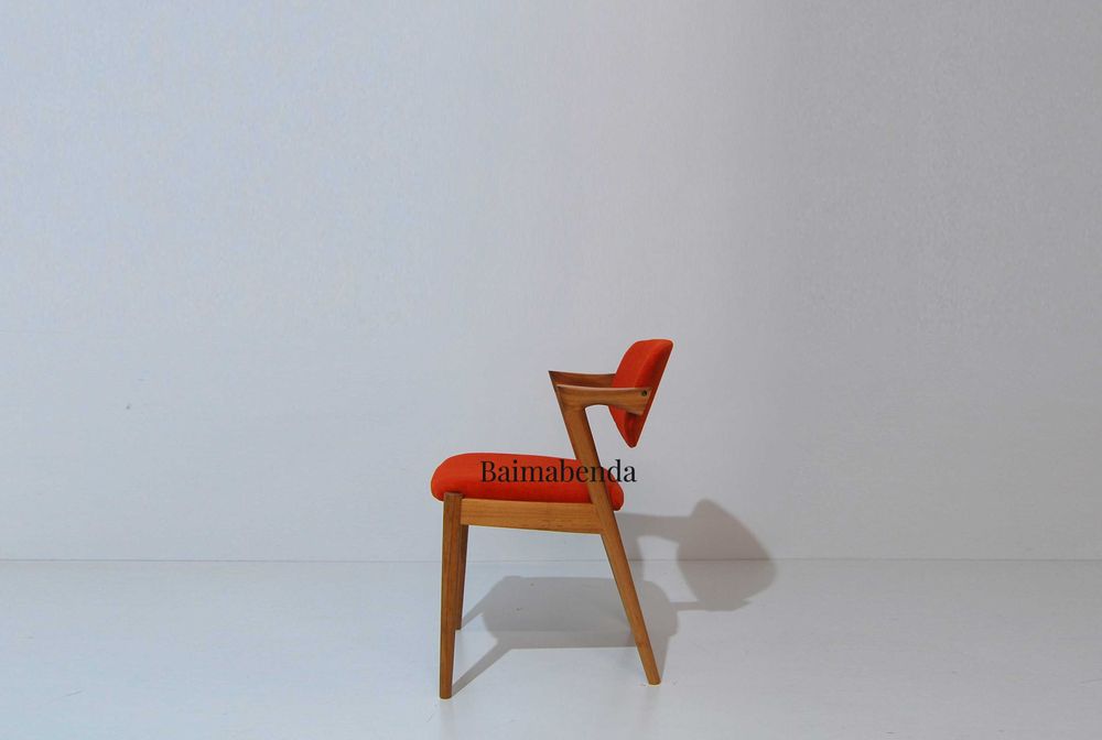 Conjunto de 6 cadeiras Kai Kristiansen mod. 42 Estilo nórdico Vintage