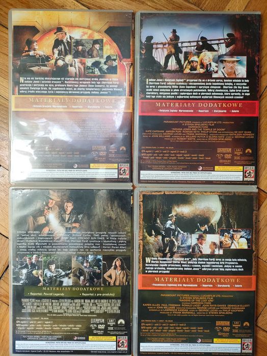 Indiana Jones Kolekcja 4 x DVD . THX