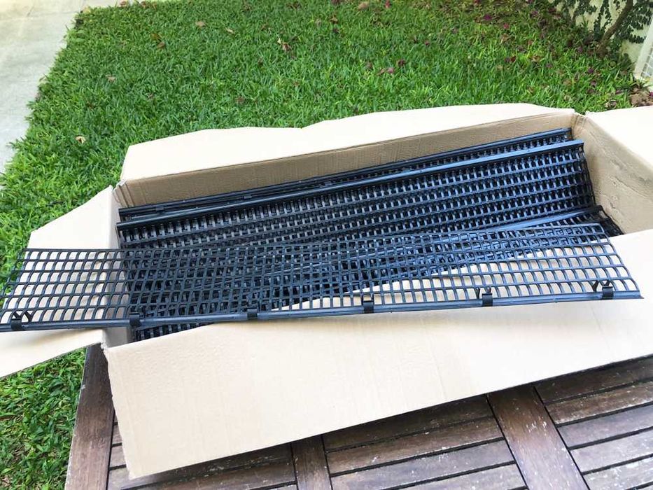 Grelha de proteção para calha de caleiras de telhado - NOVAS