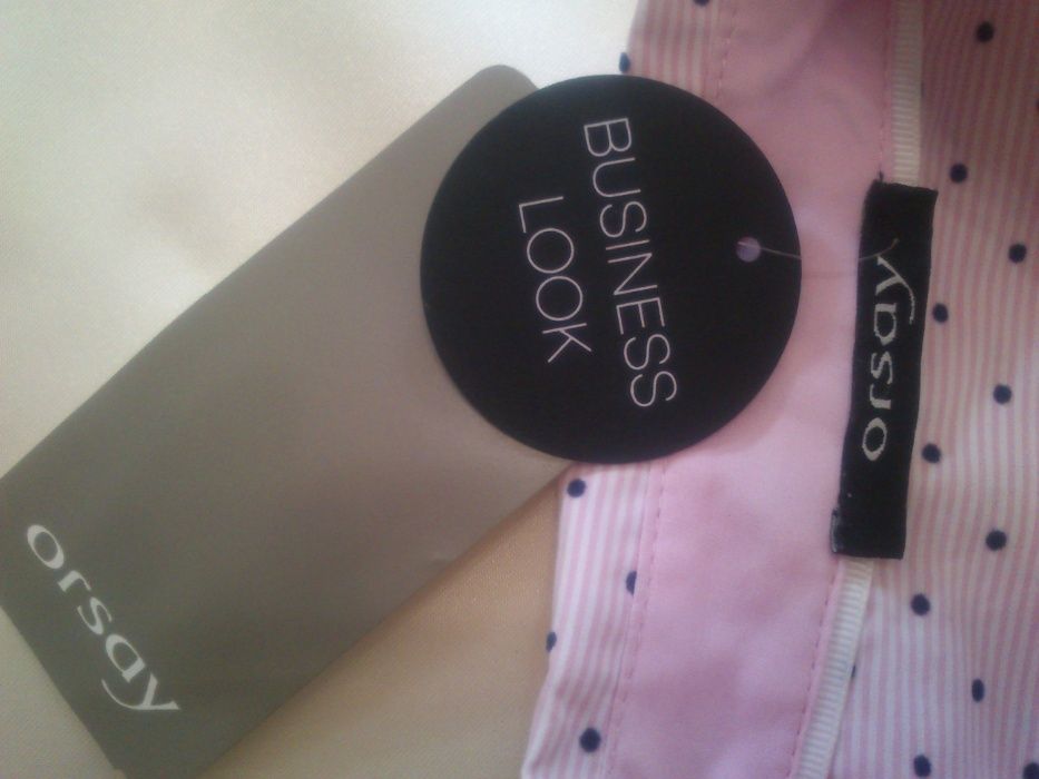 НОВАЯ рубашка с длинным рукавом Orsay. Нежно-розовая ХЛОПКОВАЯ блузка