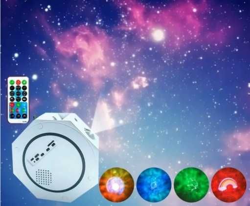 ZESTAW Projektor gwiazd rzutnik nieba lampka nocna LED relaksacyjna
