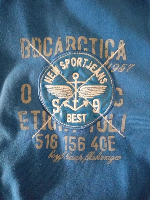 Casaco Azul Desportivo Dupla Face Impermiavel