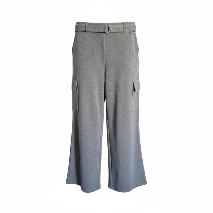 Szare spodnie Primark Cares, szeroka nogawka, kieszenie cargo 42/44