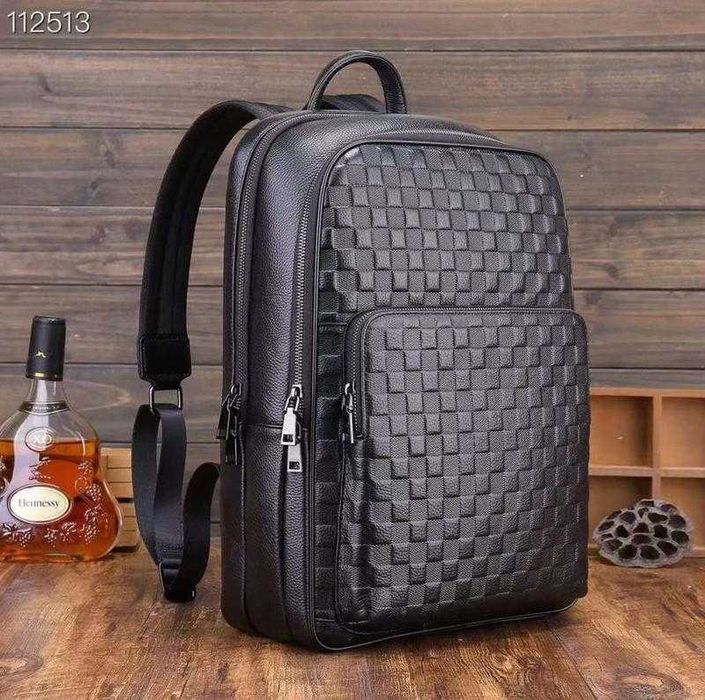 Чоловічий шкіряний рюкзак із м'якою спинкою