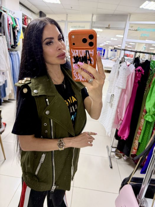 Жилет Coach зі сваровськи