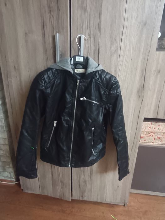 Kurtka ramoneska z kapturem H&M 146cm,
