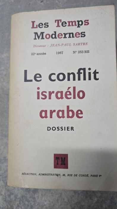 Revista Les Temps Modernes (1967) - Jean-Paul Sartre: Le Conflit Israélo-Arabe