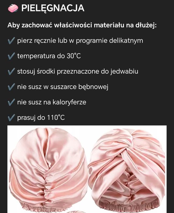 Turban z jedwabiu