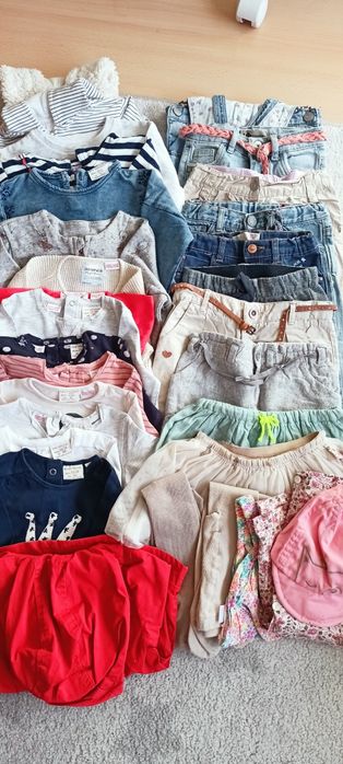 Paka ubrań kurtka / płaszczyk wiosenny zestaw Zara 86/92