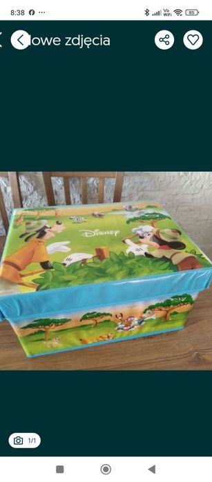 Pudełko na zabawki walt Disney dł.42cm szer.31cm wys.24cm materiał wod