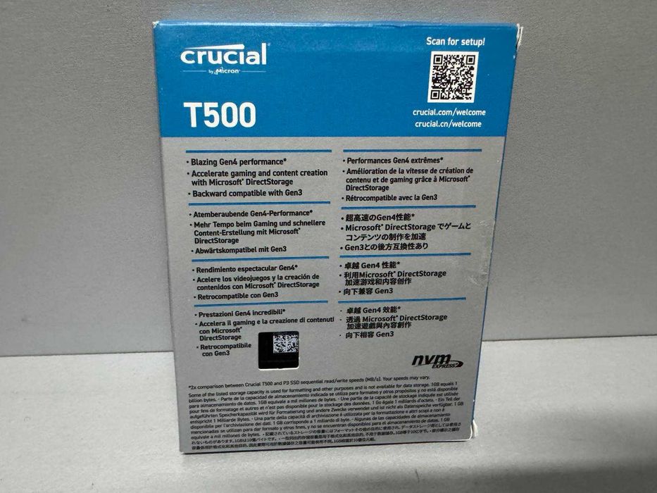 SSD накопичувач Crucial T500 500 GB (CT500T500SSD8) Новий!