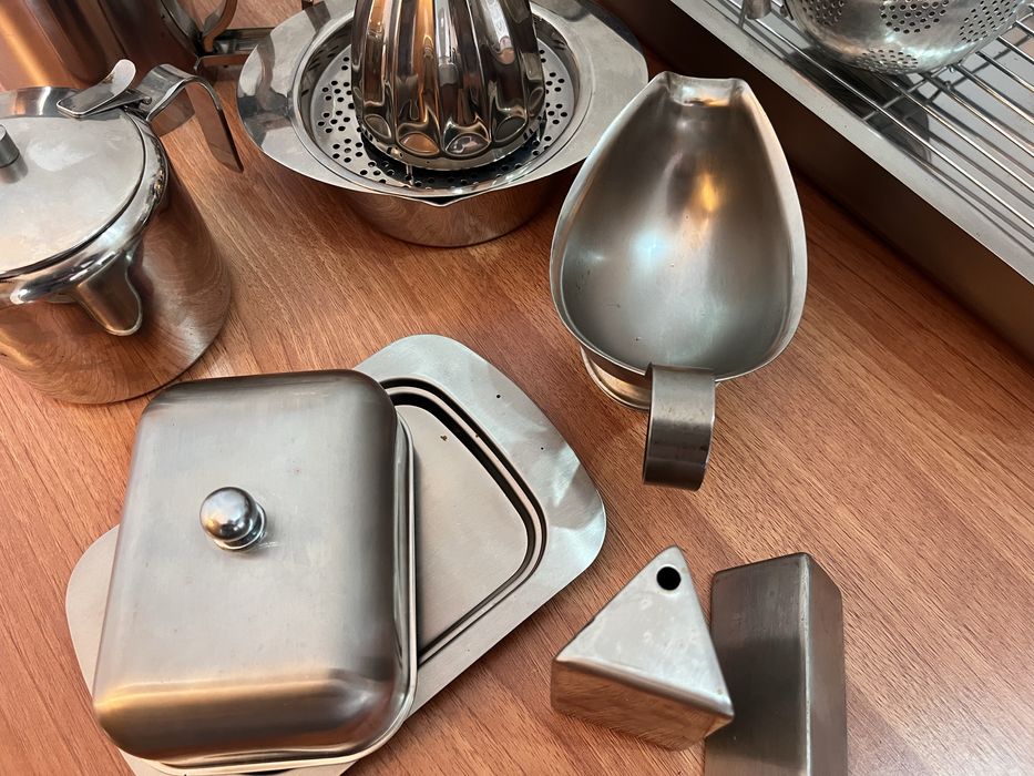 Conjunto 9 objetos em aço