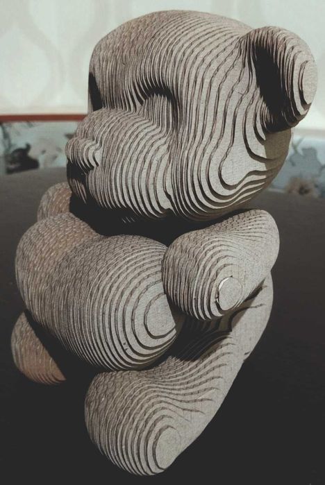 3D Пазл Картонний Конструктор Ведмедик 134 деталі