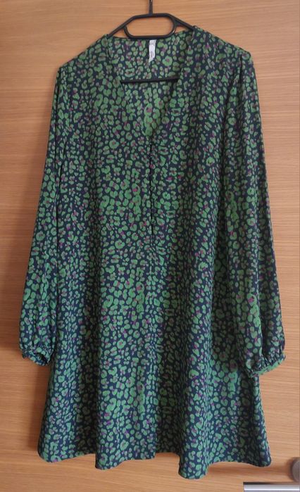 Vestido Estampado Verde Mango, TM