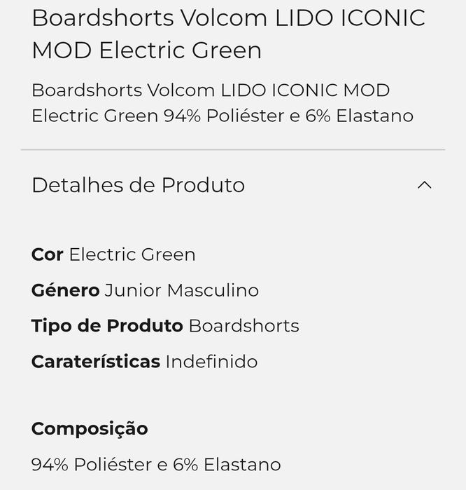Calções banho Surf VOLCOM Boardshorts, Tamanho/Size W30
