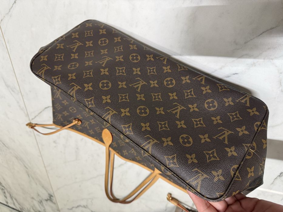 Torba lv louis vuitton neverfull monogram brąz