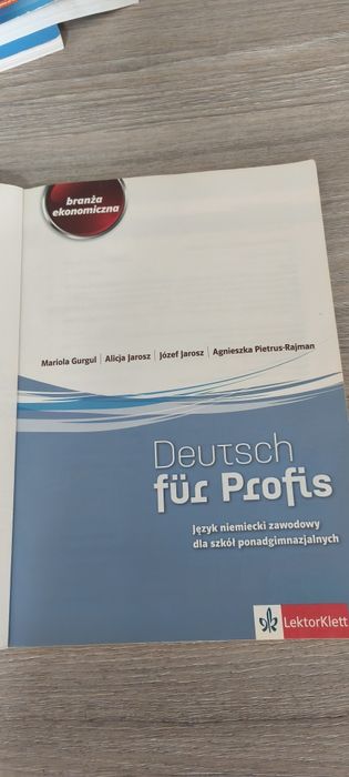 Deutsch für Profis Branża Ekonomiczna Język Niemiecki Zawodowy Klett