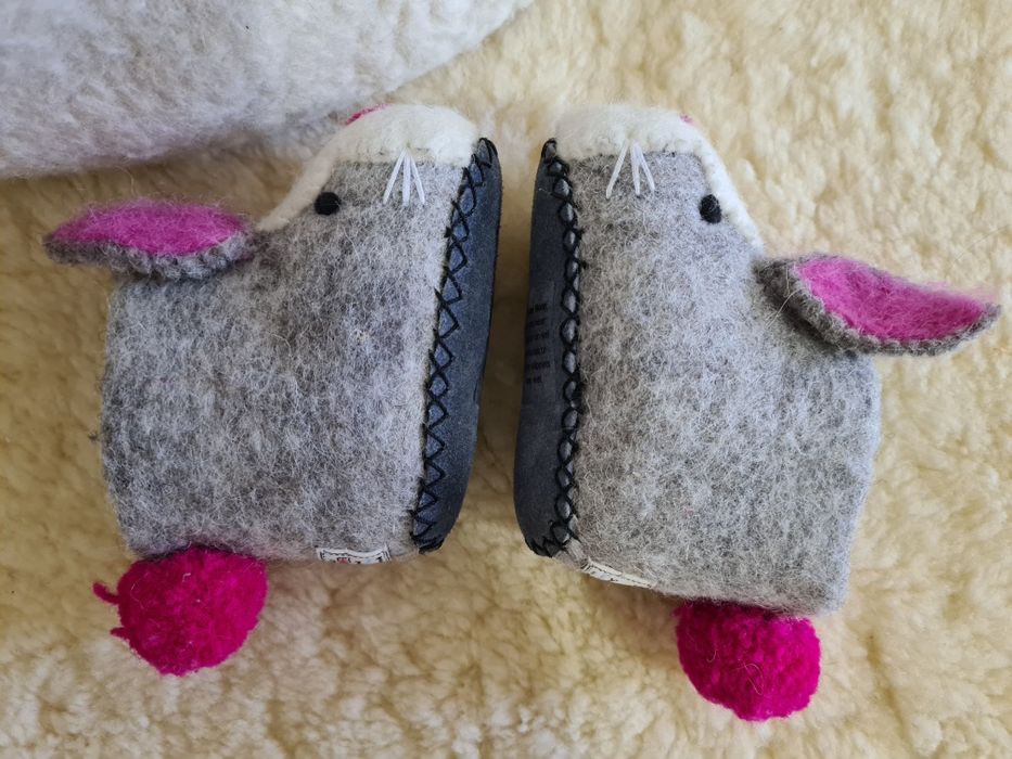 Пинетки, тапочки, угги, сапожки. Войлок натуральный. Стопа 10 см .