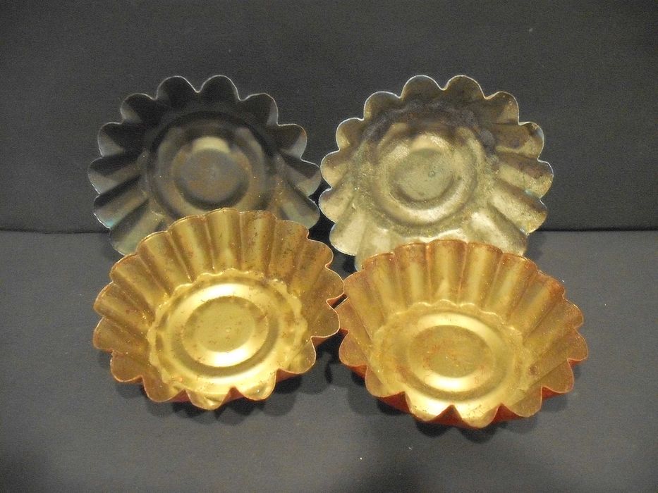 4 Formas antigas - anos 50 - em chapa de AML para brincar na praia