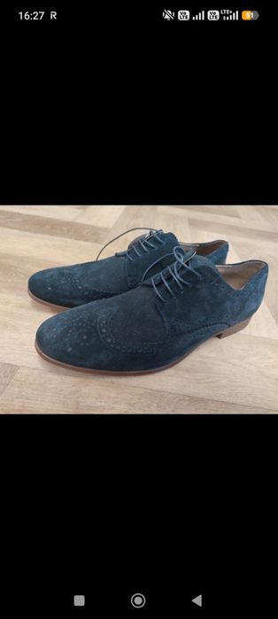 Buty wizytowe zamsz nieużywane rozmiar 45