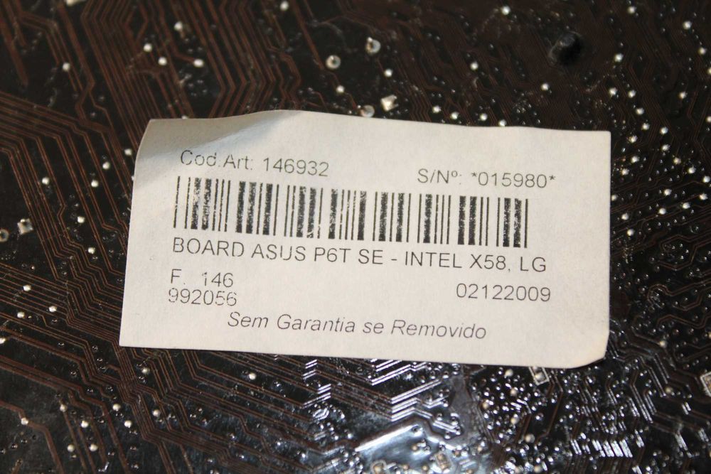 Placa-Mãe ASUS P6T SE - Intel X58, LGA 1366 - Excelente Estado!64729607127425124
