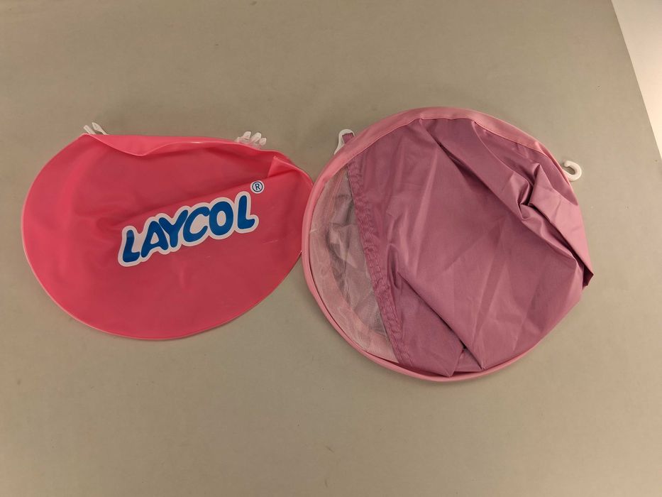 N120 LAYCOL Ponton Kółko Do Pływania Dla Niemowląt Z Daszkiem Różowe L