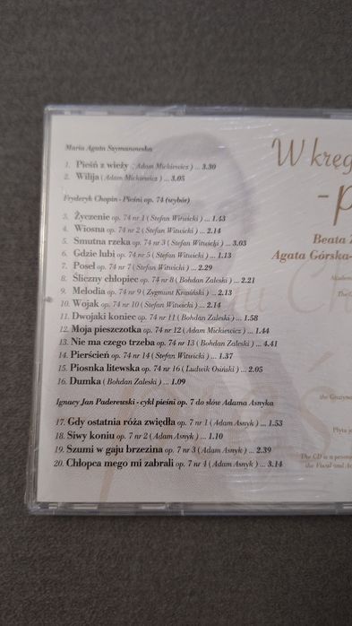 Polecam CD pieśni W kręgu Chopina AM Łódź